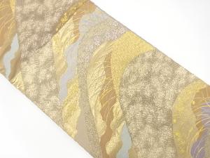 山並に花模様織り出し袋帯